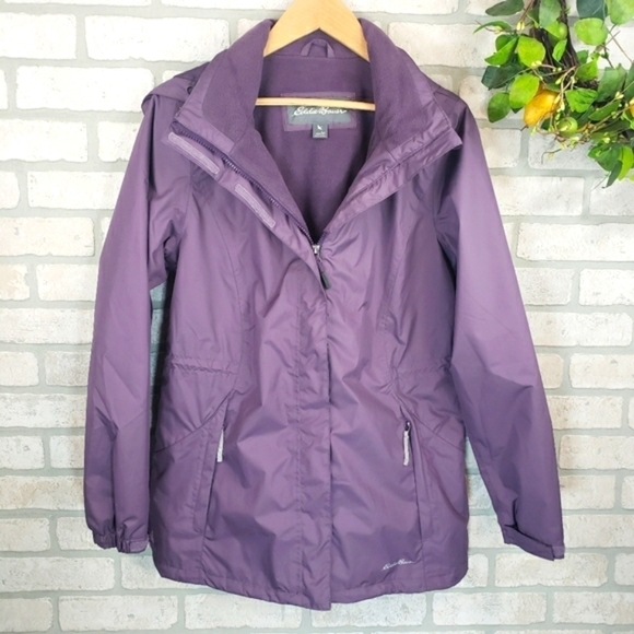 EDDIE BAUER Weatheredge Jacket & Scarf Purple Size M - Picture 15 of 16